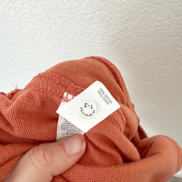 [Aerie] Burnt Orange Lived In Beach 100% Cotton Sweat Shorts Comfort Sz Large L - Picture 12 of 12
